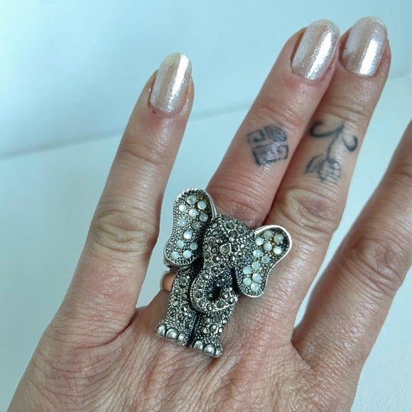 Sterling vintage elephant ring - Picture 6 of 12